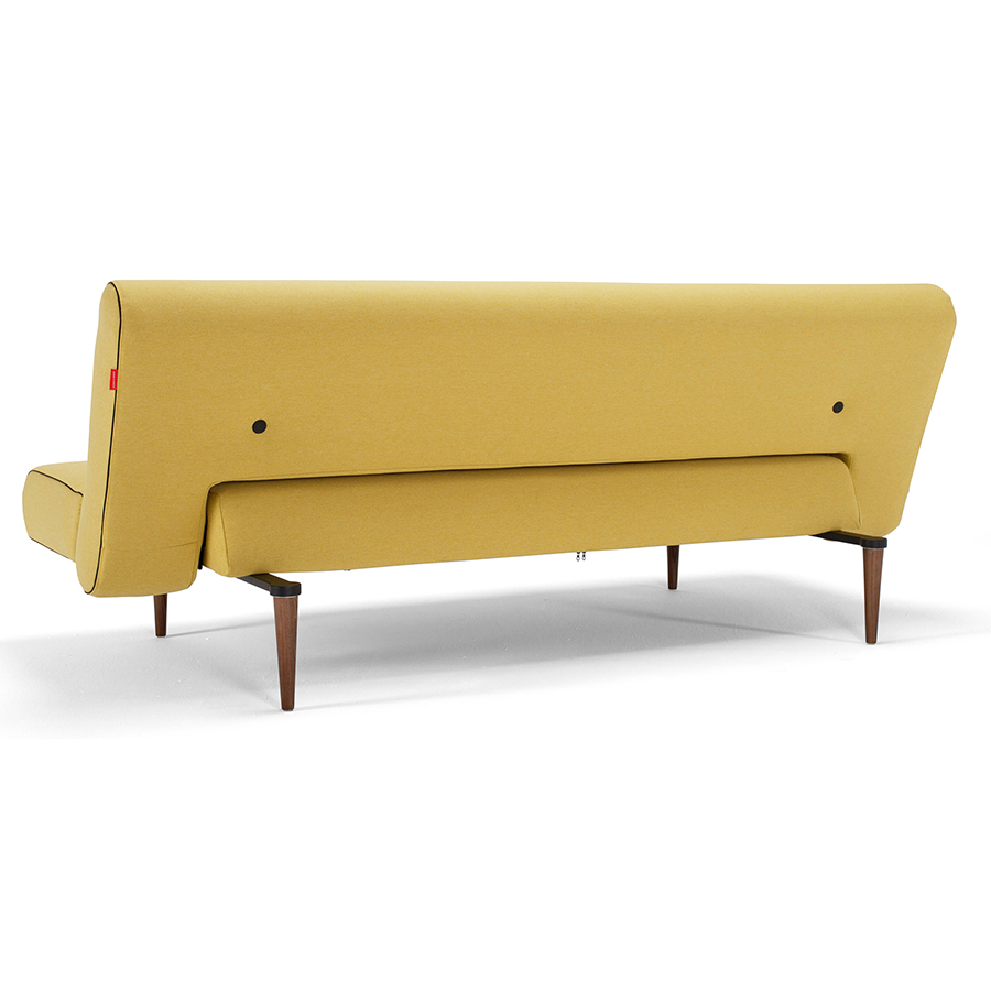 Диван Unfurl с ножками из темного дерева и черной рамой, жёлтый Innovation Living UNFURL554 - Вид №7