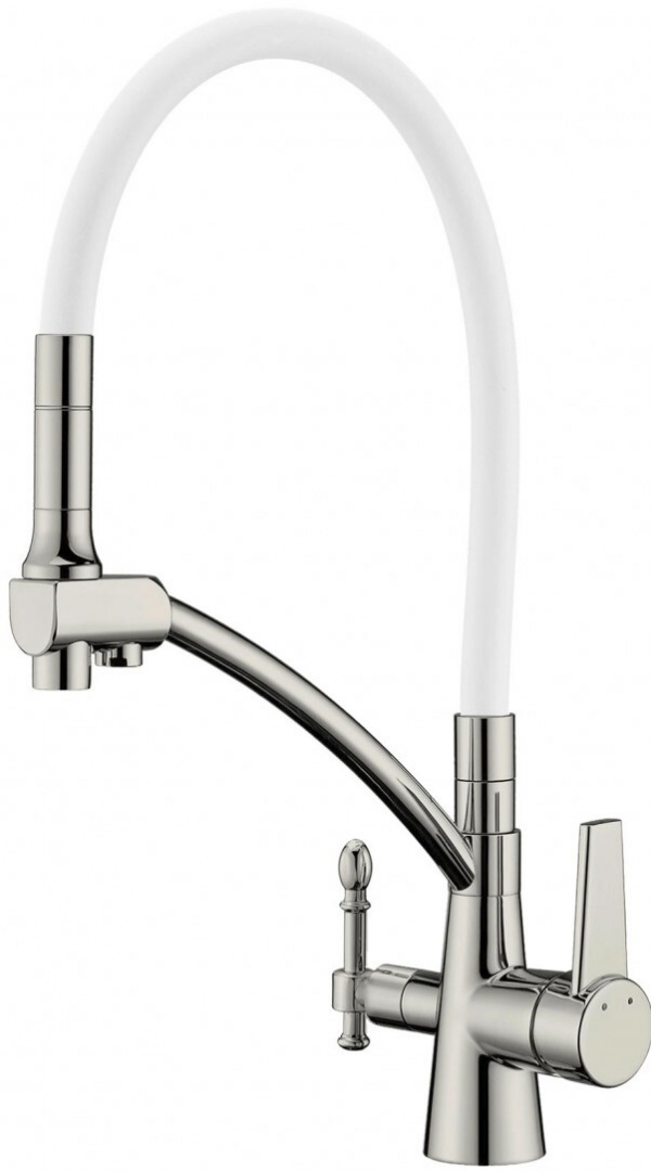 Смеситель ZorG Sanitary ZR 338-8 YF SATIN для кухонной мойки, сталь