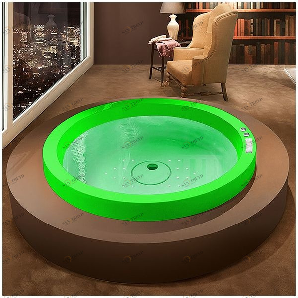 Ванна GRUPPO TREESSE Eos 160 STA-V846C-ZE зелёная с аэромассажем круглая отдельностоящая STAV846CZE