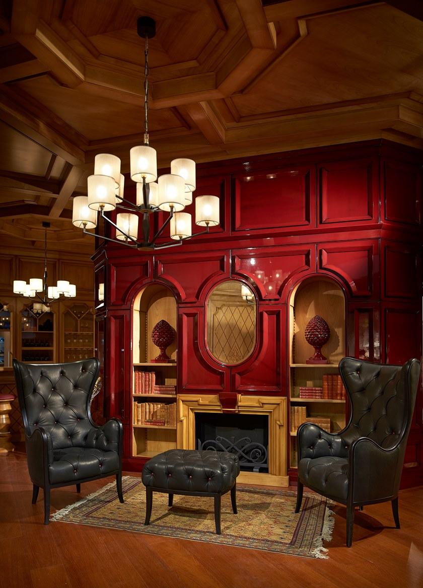 Prestige Стеганое кожаное кресло с подлокотниками Capricci Cvh023p - Вид №1