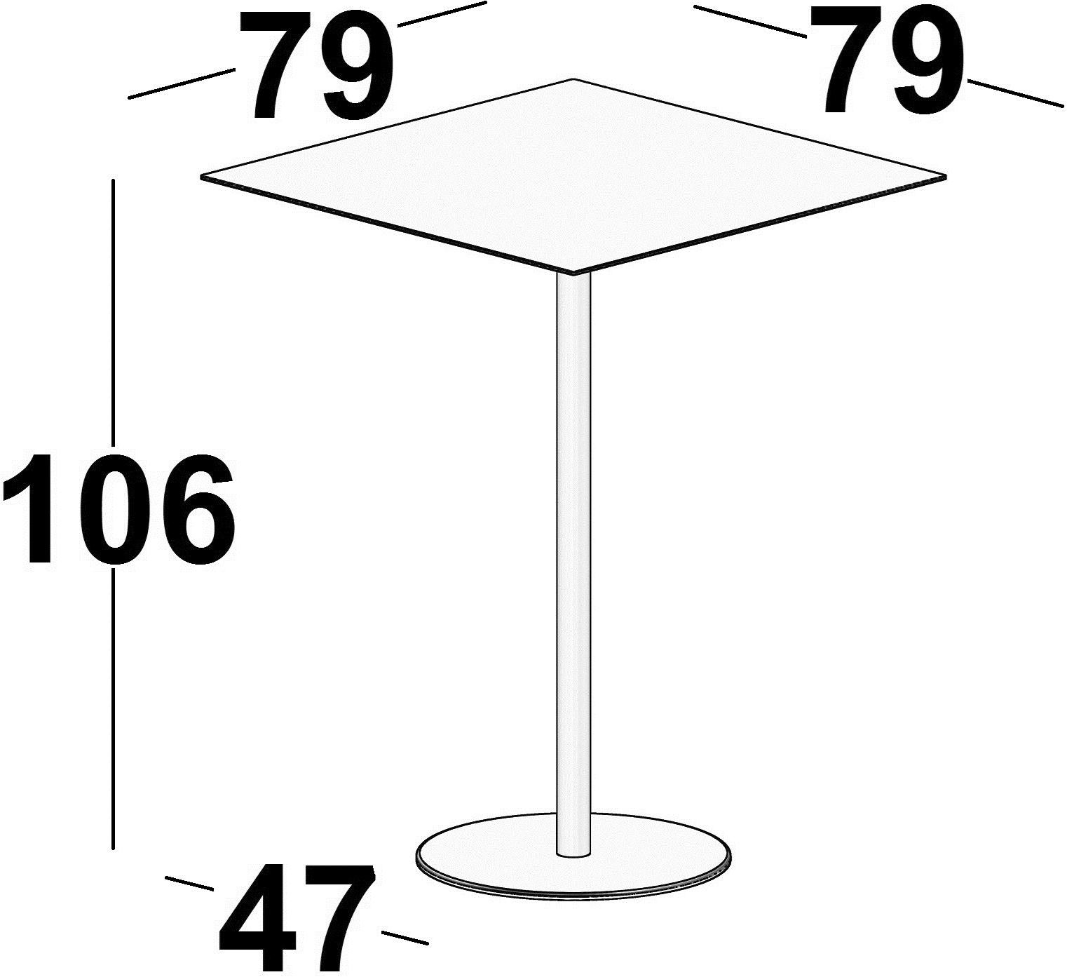 Luxy Стол высокий квадратный в мдф Incollection sun-id-1463259 - Вид №2