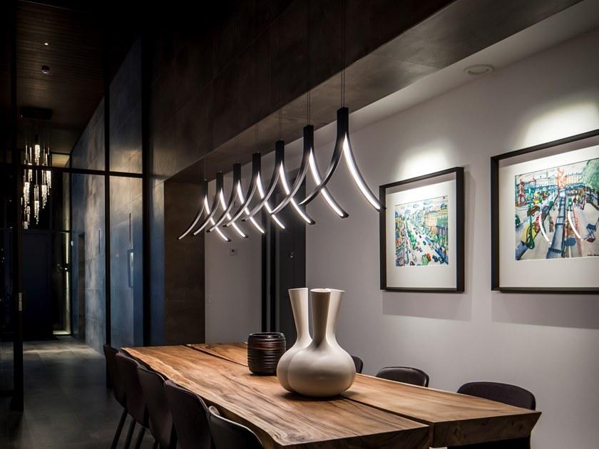 ILFARI Металлический светодиодный подвесной светильник Stream 13742 - Вид №1