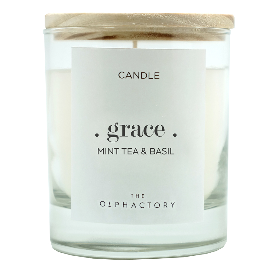 VV401MTTO Свеча ароматическая the olphactory, grace, Мята и базилик, 40 ч Ambientair 