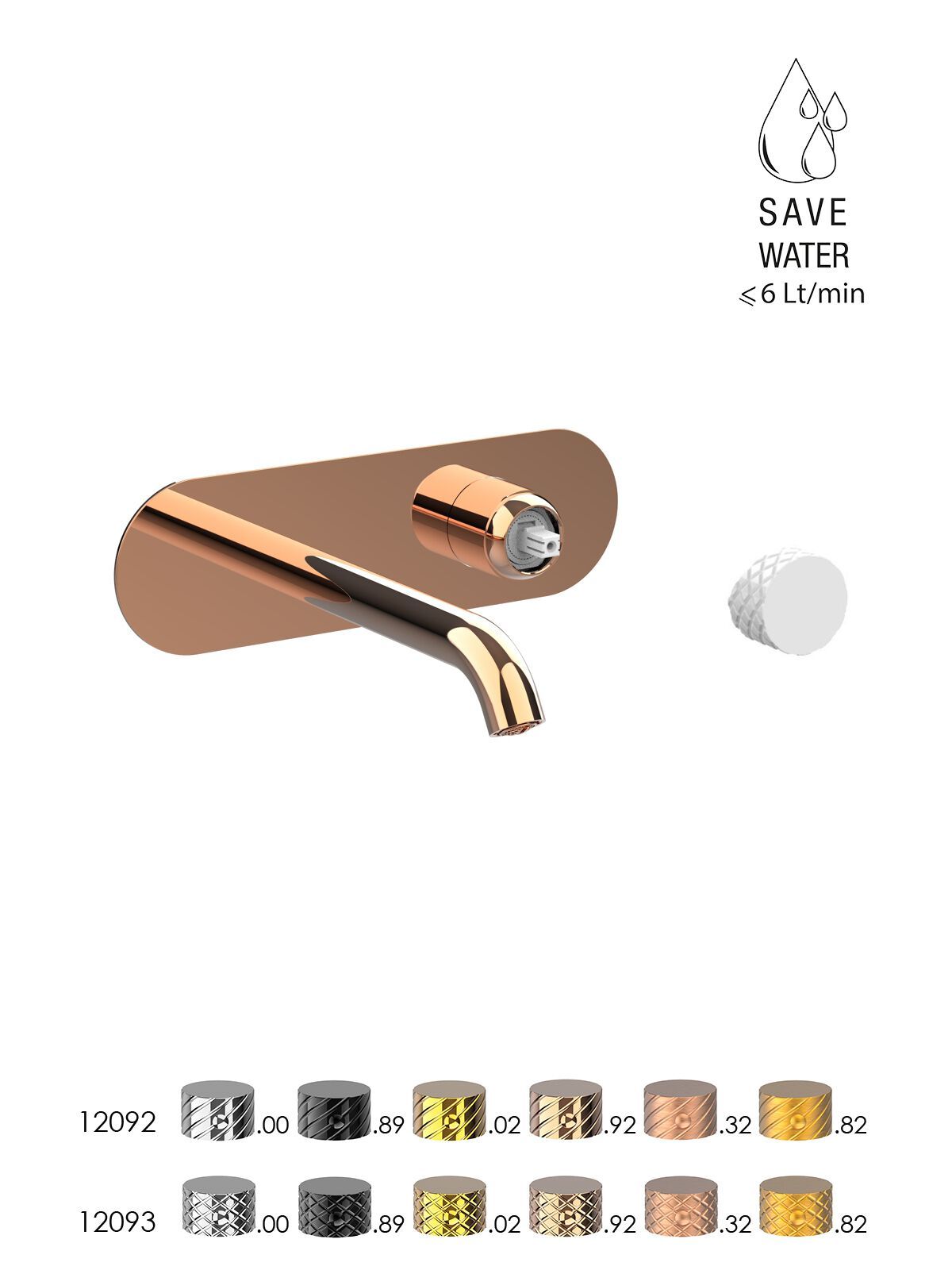 Настенный смеситель для раковины с ограничителем расхода Rubinetterie Frattini Pepe XLS ARCH-00147857 - Вид №19