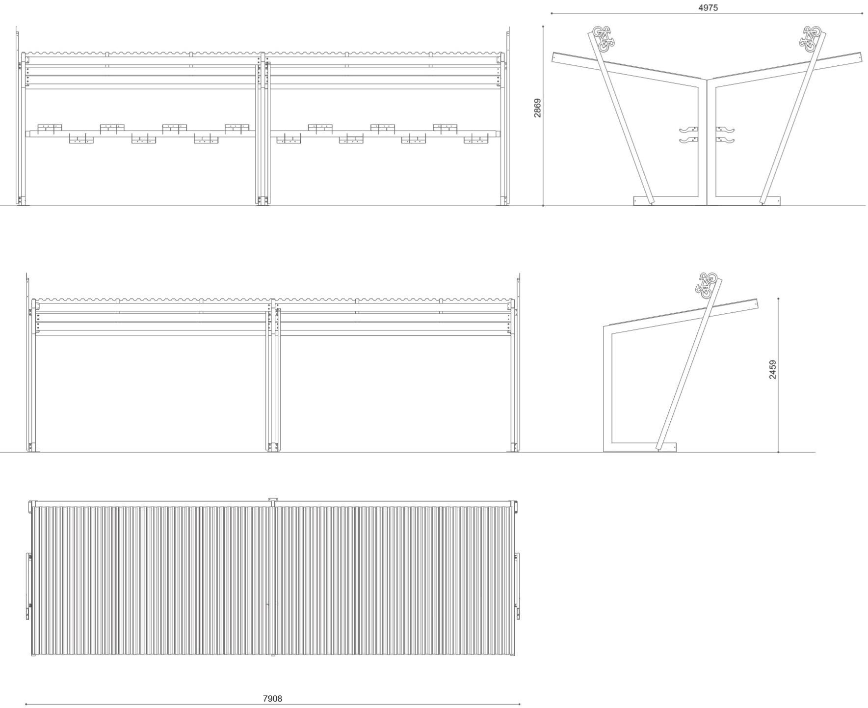 City Design Стальной навес для велосипедов sun-id-1383640 - Вид №4