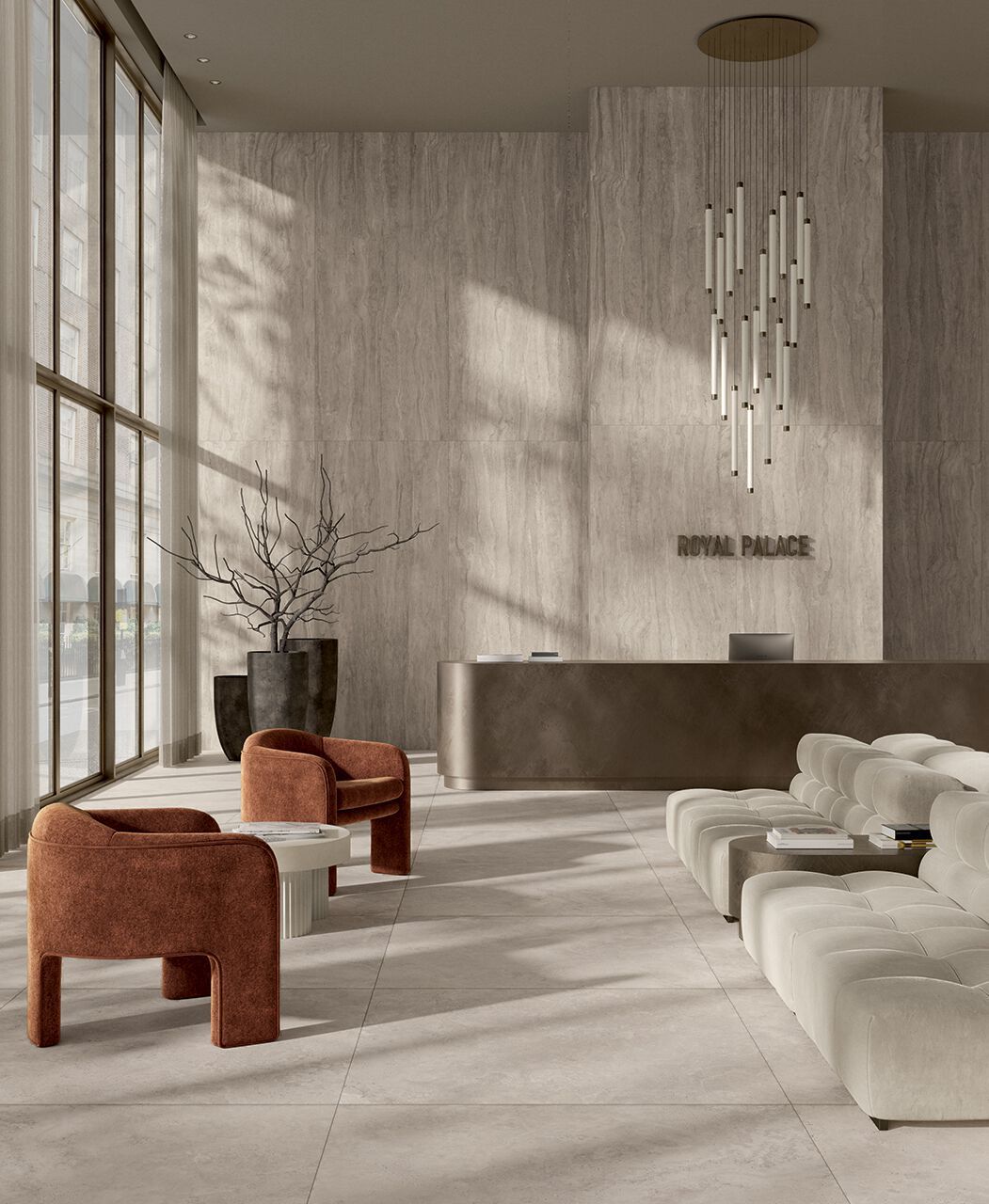 Напольное / керамогранит с эффектом травертина CERAMICA FONDOVALLE Royal Travertino ARCH-00074201 - Вид №3