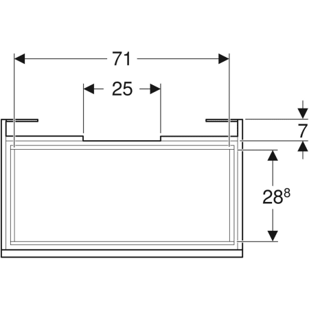 501.904.00.1 Шкафчик для раковины Geberit Renova Plan, с одним выдвижным ящиком и одним внутренним выдвижным ящиком Geberit  - Вид №42