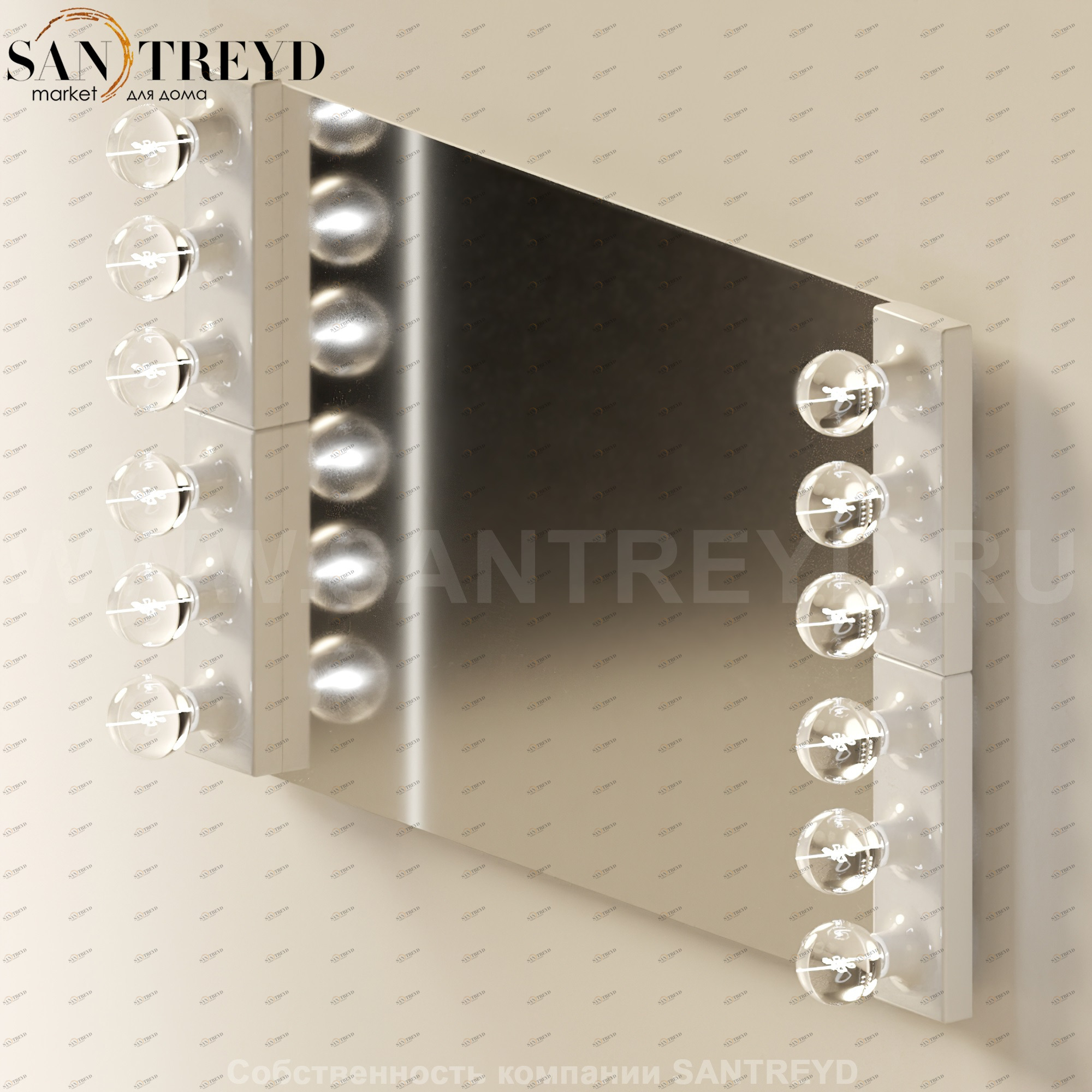 Flaminia MAKE-UP Зеркало для макияжа с лампами MKS100.G Ceramica Flaminia MKS100G