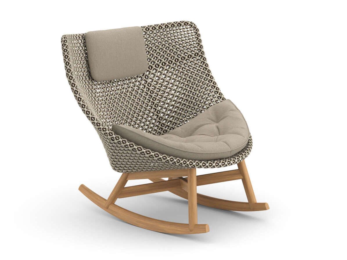 Кресло-качалка из синтетического волокна с высокой спинкой DEDON MBRACE ARCH-00128709 - Вид №1