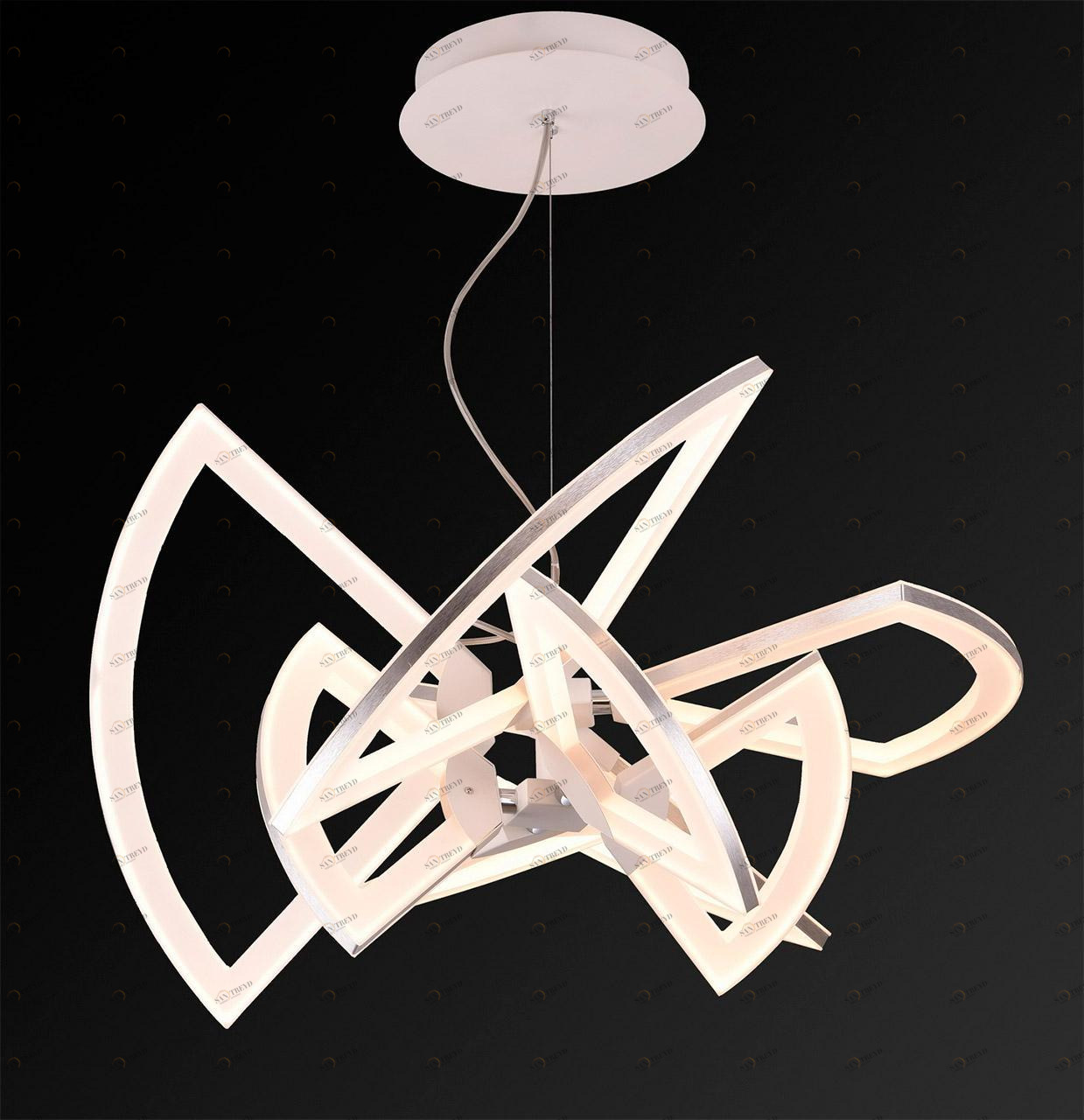 Подвесной светодиодный светильник IDLamp Eleanor 398/2X80-LEDWhitechrome IDLAMP ДИЗАЙНЕРСКИЕ, ELEANOR 200957 
