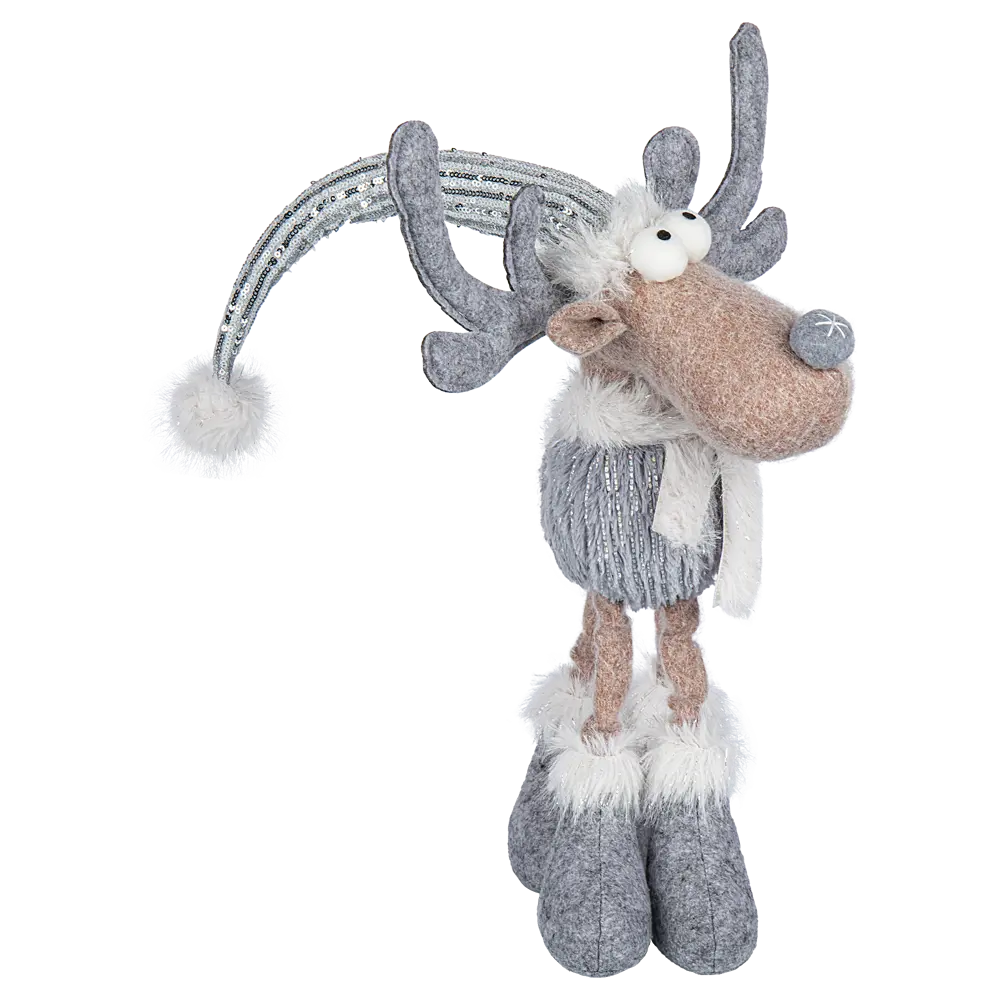 89368895 Декоративная фигура Олень на 4 ногах 40 см серебристая STLM-1548869 Santreyd  - Вид №2