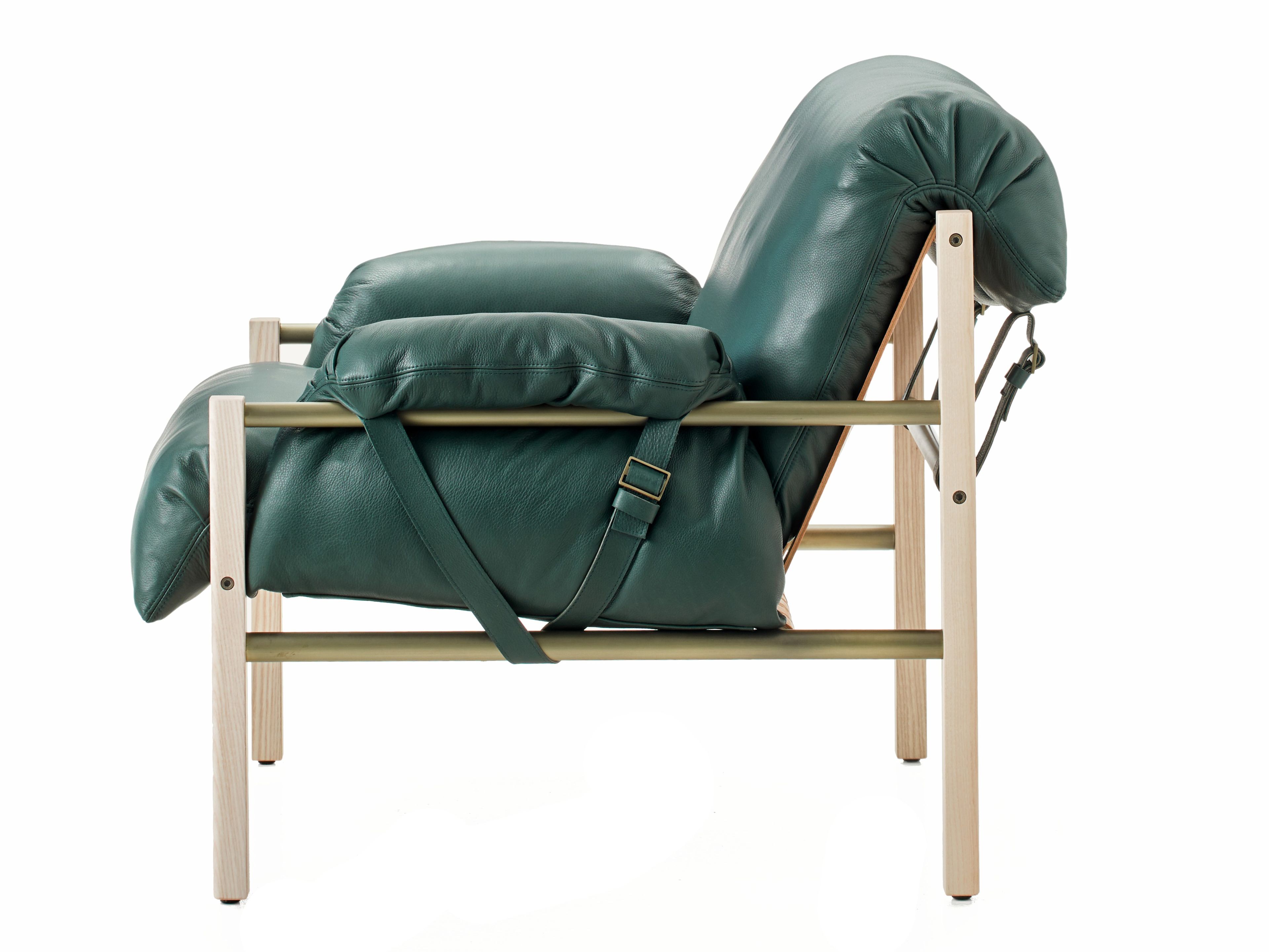 Кожаное клубное кресло с подлокотниками BassamFellows Слинг ARCH-00103401 - Вид №22