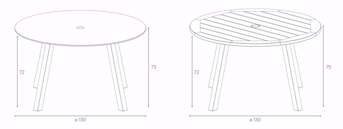 Royal Botania Круглый стеклянный садовый стол sun-id-1502811 - Вид №4