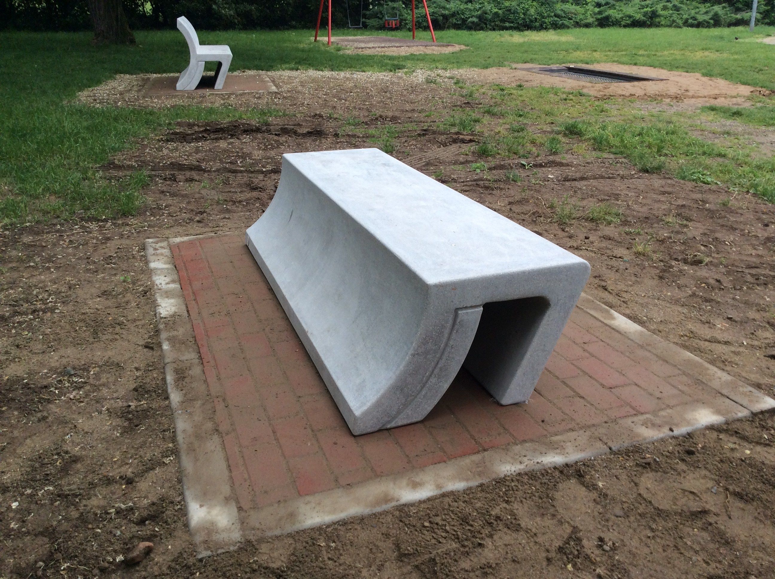 Реконструированная каменная скамья без спинки Viscio Urban Design SWING ARCH-00010665 - Вид №3