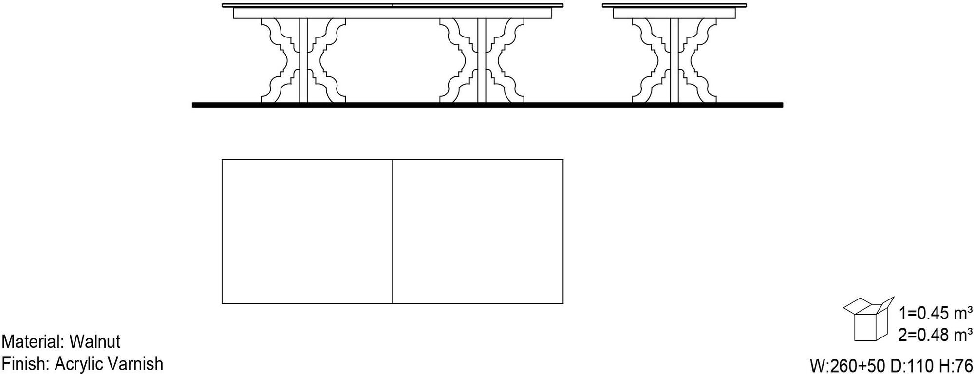 Mobi Прямоугольный деревянный обеденный стол sun-id-1489993 - Вид №2