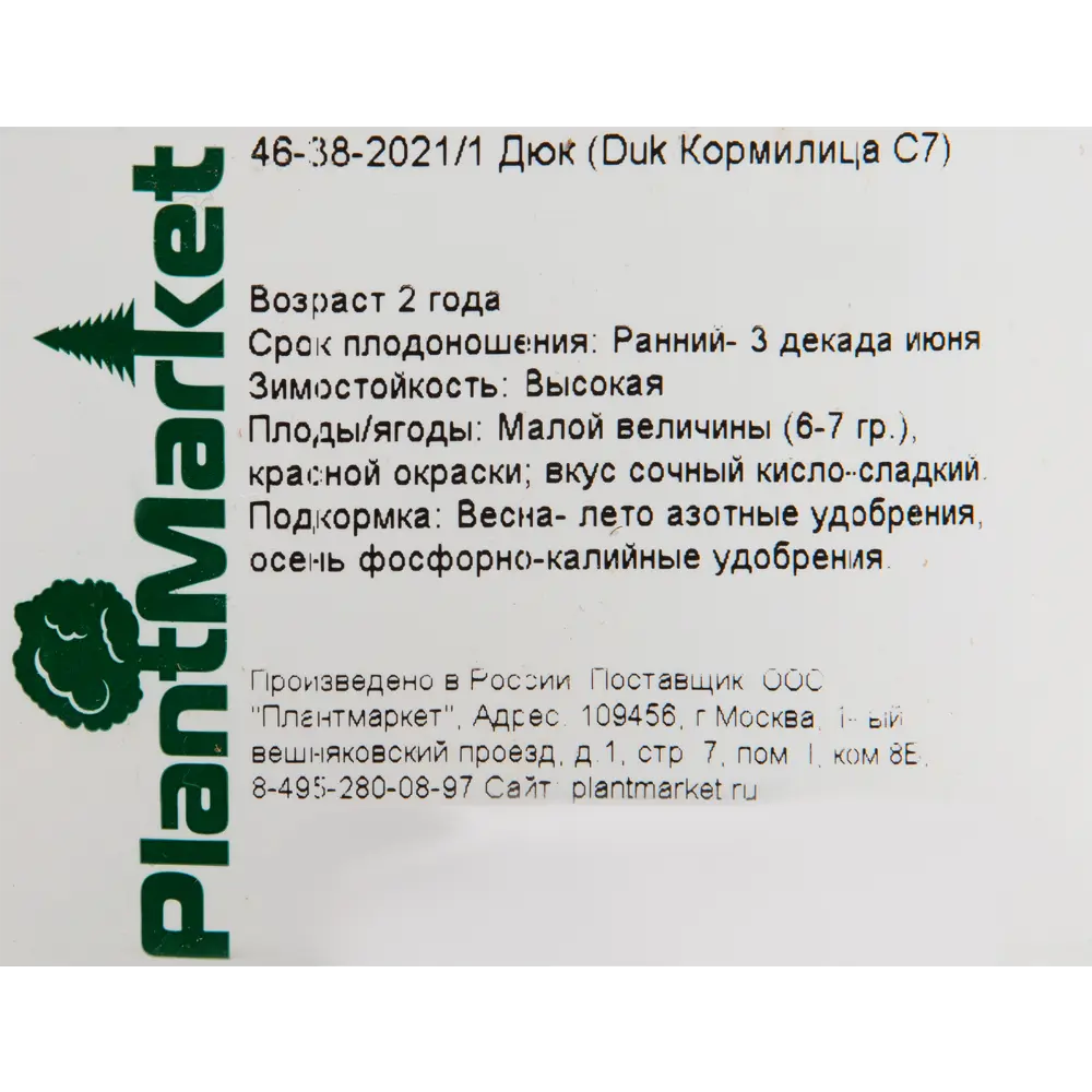 Дюк «Кормилица» 24x80 см PLANTMARKET STLM-2102216 - Вид №1