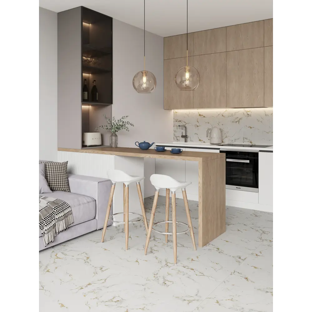 LB CERAMICS Альгарди — керамогранитная плитка белого цвета 45×45 см 89265944 STLM-1507507 - Вид №4