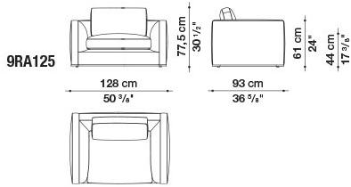 B&B Italia Кресло из ткани с подлокотниками Richard sun-id-1399610 - Вид №2