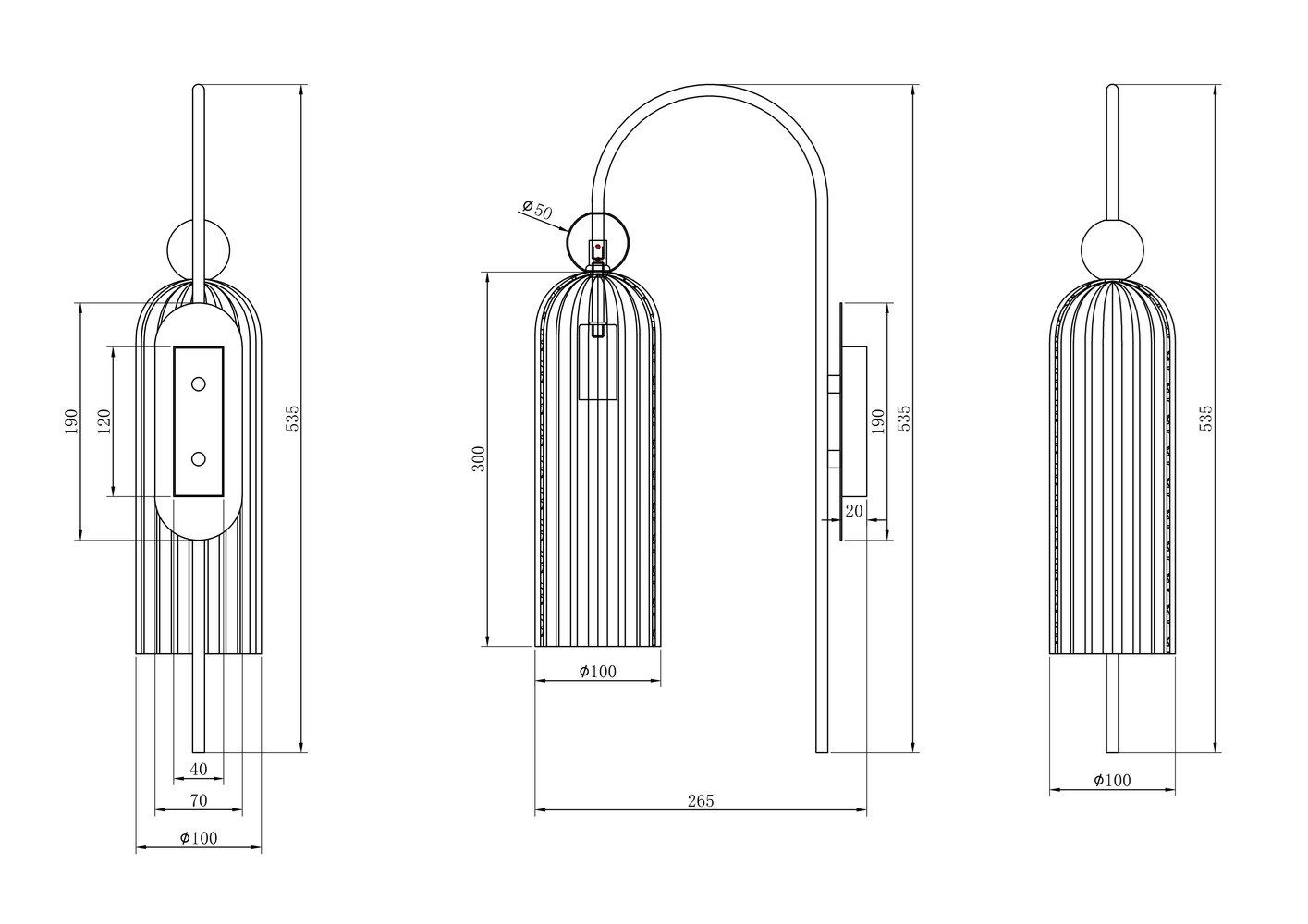 Стеклянный светодиодный настенный светильник Maytoni Antic ARCH-00021341 - Вид №7