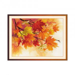 0054 РТ Набор для вышивания Краски осени 30 х 40 см RIOLIS Частичная вышивка