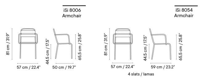 Садовый стул с подлокотниками iSimar Barceloneta ARCH-00077624 - Вид №4