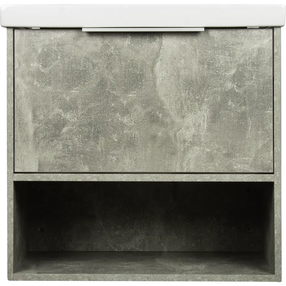 Тумба под раковину подвесная «Дана» 60 см цвет серый цемент SANFLOR STLM-2029286