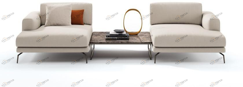 NICOLINE Диван из ткани с полкой для журналов sun-id-1492253