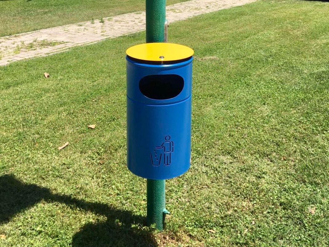 Наружная металлическая стойка для мусора с крышкой CITYSì TIC TAC ARCH-00082322