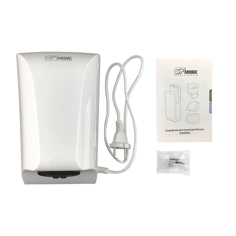 GFmark - Сушилка для рук, цвет белый, уменьшенная, 850W, код: 6905  - Вид №7