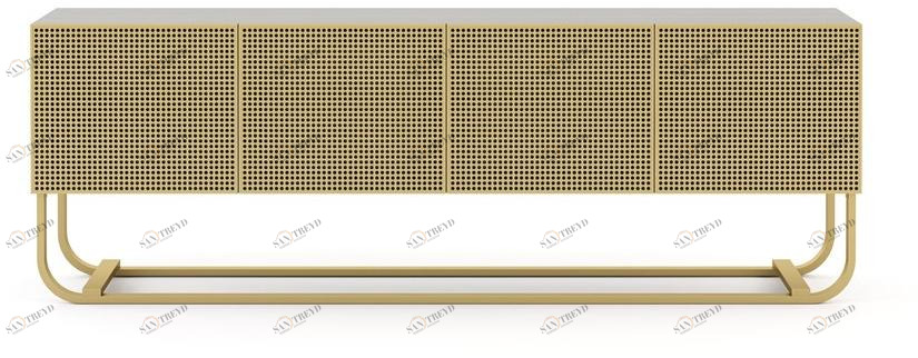 Stylish Club Комод из латуни и дерева с распашными дверцами His Scf.hi10