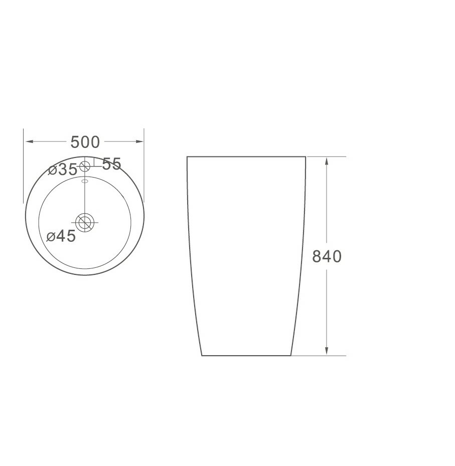 Напольные раковины SL-4004 SANTILINE  - Вид №1
