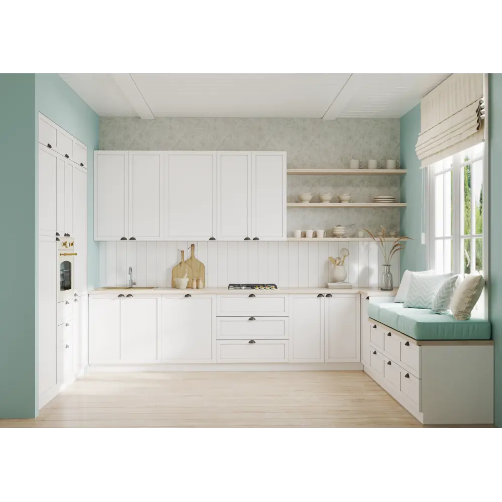 Фасад кухонный DELINIA ID Ньюпорт 80x38 см матовый белый с филенкой 82010387 STLM-0863928 - Вид №14