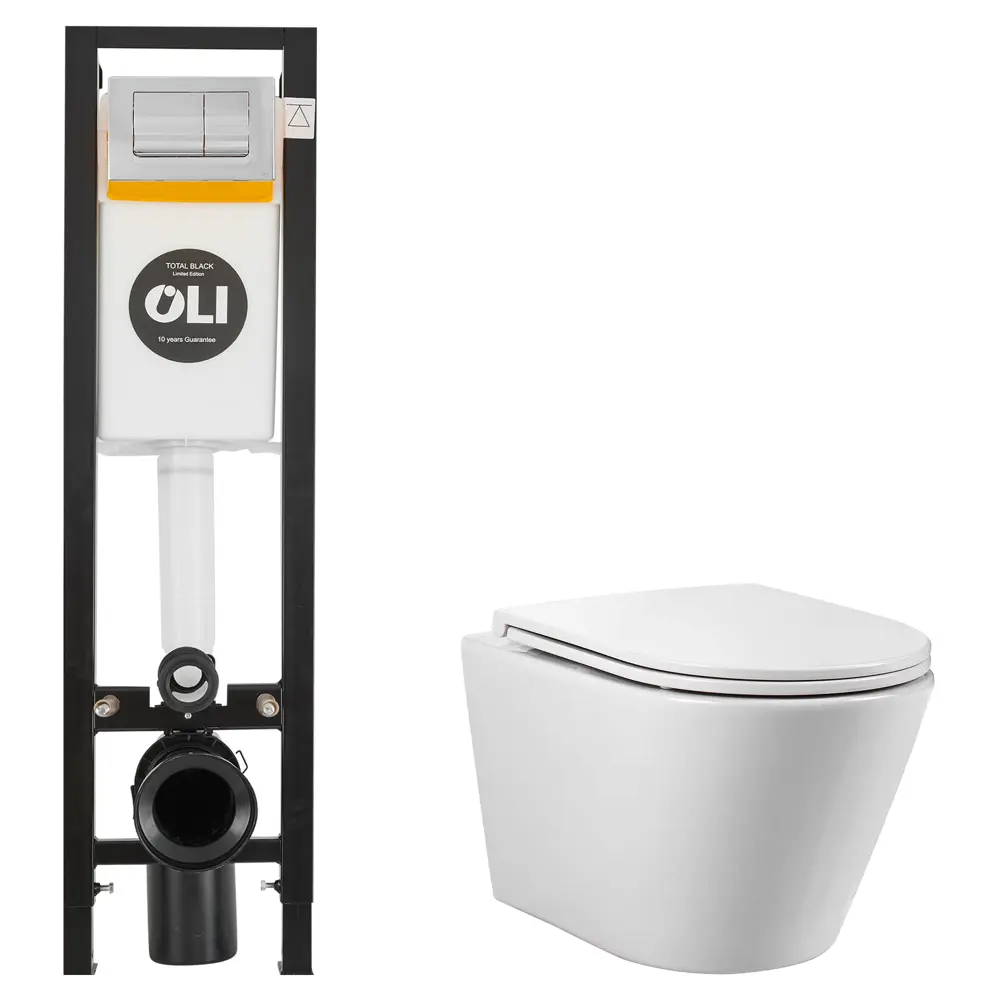 Комплект инсталляции Oli Quadra с безободковым унитазом Aquatek Вега 89445574 STLM-2149983
