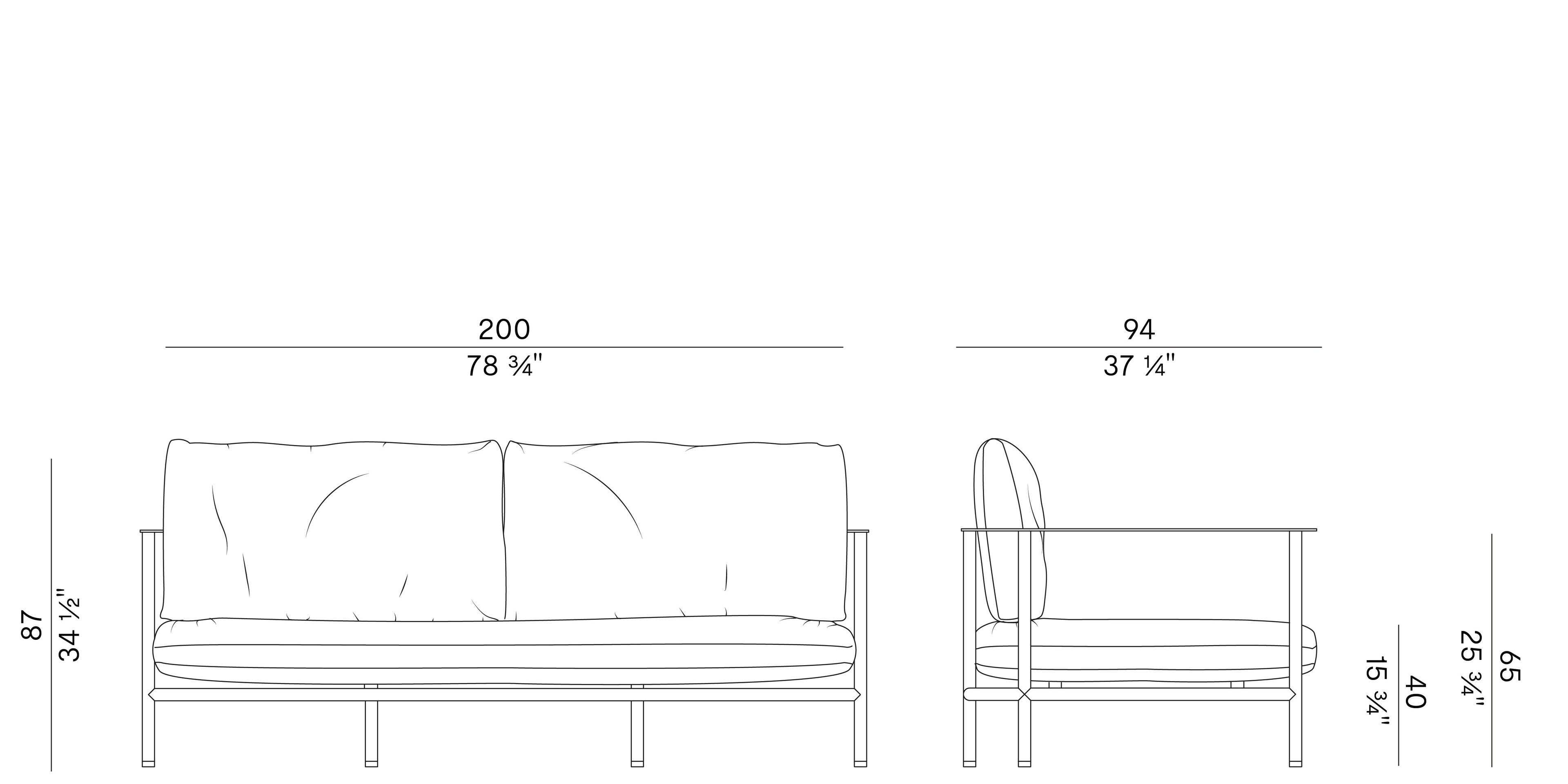 2-местный кожаный диван Potocco Elodie ARCH-00017849 - Вид №1