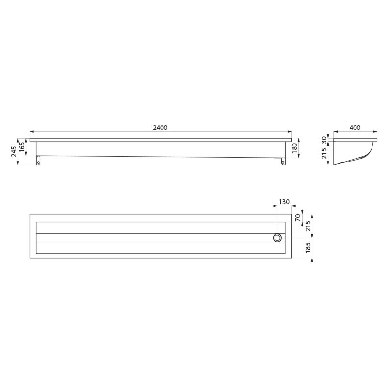 120300 Коллективный настенный умывальник CANAL DELABIE  - Вид №1