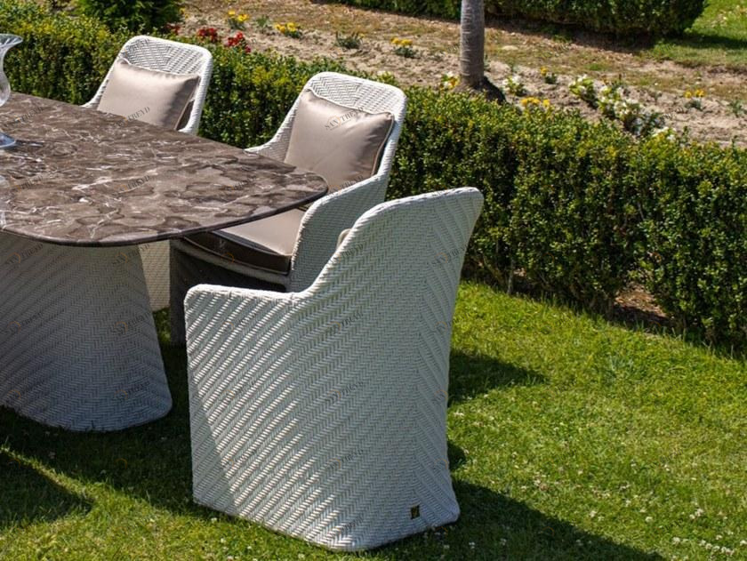 Samuele Mazza Outdoor Садовый стул из пластмассы с подлокотниками Kenzia sun-id-1345399