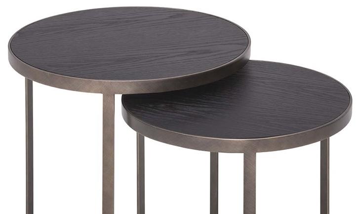 Tonin Casa Высокий круглый деревянный журнальный столик  T6237  - Вид №1