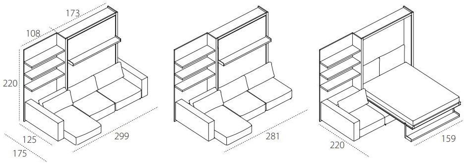 CLEI Диван / оборудованная стенка Swing sun-id-1483371 - Вид №12