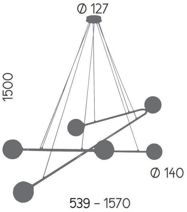 Aromas del Campo Подвесной светильник прямого света из металла Endo C1156  - Вид №2