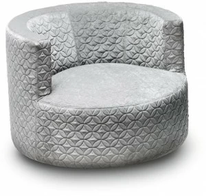 Saba Italia Вращающееся кресло из ткани с подлокотниками