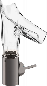 12123340 Смеситель для раковины 140, однорычажный, со стеклянным изливом и сливным гарнитуром, под фаску AXOR STARCK V