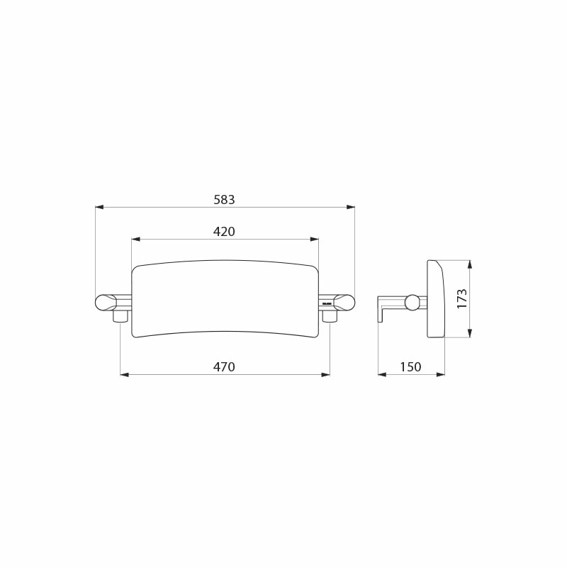 511928W Комфортная спинка для унитаза Be-Line® DELABIE  - Вид №1