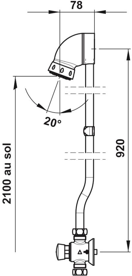 Комплект для душа с порционным краном Presto 50 38921 38921.0 - Вид №1
