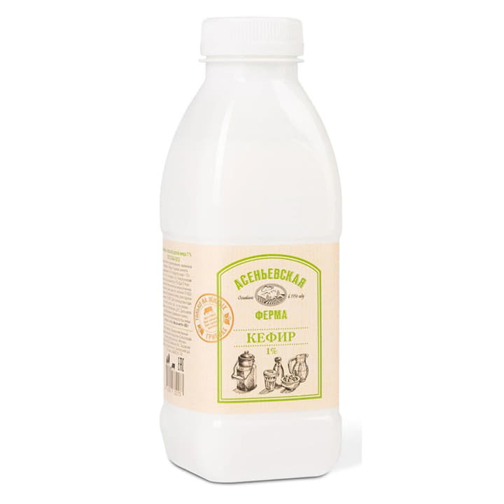 Кефир 1% Асеньевская ферма БЗМЖ 450 г Santreyd 18054 - Вид №1