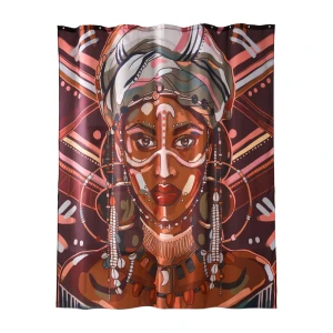 Штора для ванной Ethnic 180x200 см полиэстер цвет коричневый