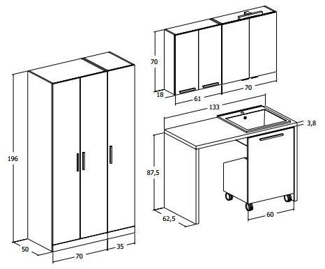 LEGNOBAGNO Модульный шкаф для белья из дерева Urban sun-id-1409249 - Вид №2