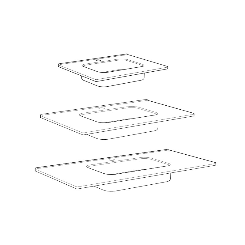 20071300 Накладная раковина на столешницу  прямоугольная Westerbergs  - Вид №1