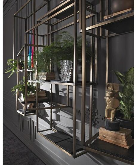 Gianfranco Ferré Home Открытый подвесной латунный стеллаж  Mtx.241.a  - Вид №2