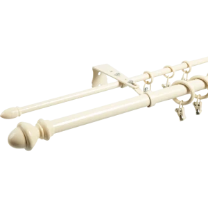 Карниз двухрядный Classic 160 см металл цвет бежевый