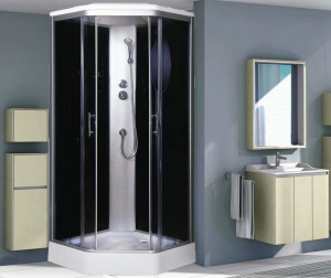 Душевая кабина NG-2506-01 (900х900х2200) низкий поддон (16см) стекло ТОНИРОВАННОЕ